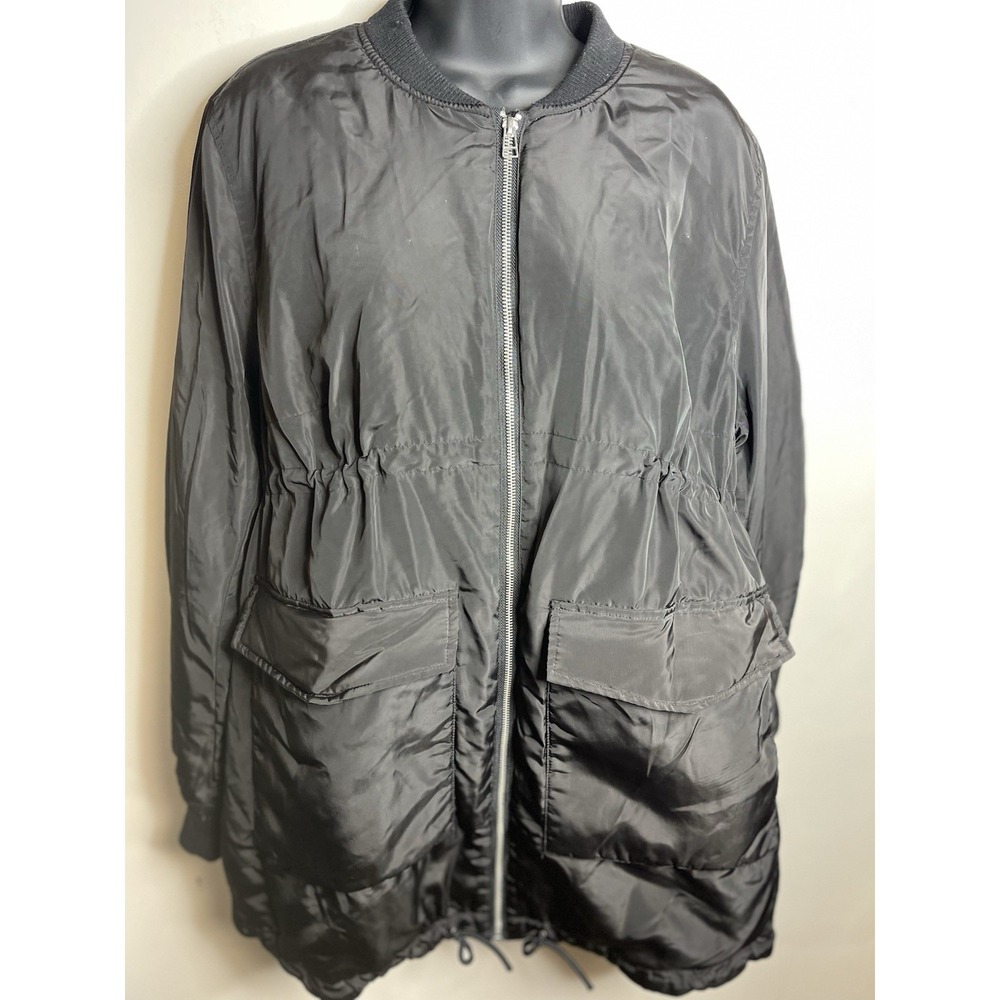 H&M MAMA Padded Jacket Black UK Women's Size XL 100% Polyester